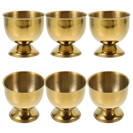6 Pieces Egg Stand, Stainless Steel Egg Cup, Gold Egg Holder, Egg Tray, Egg Container for Children, Easter Eggs for Painting, Easter Decoration, Eggs, Breakfast Cups, Kitchen, Easter Gifts