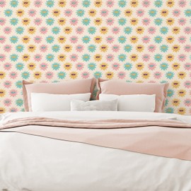 Nubeluz Special Collection Wallpaper ‘‘Original Sun Wall Decoration – Wallpaper for Any Space at Home – Peel & Stick repositionable Wall Decor (Beige (2' x 6'))