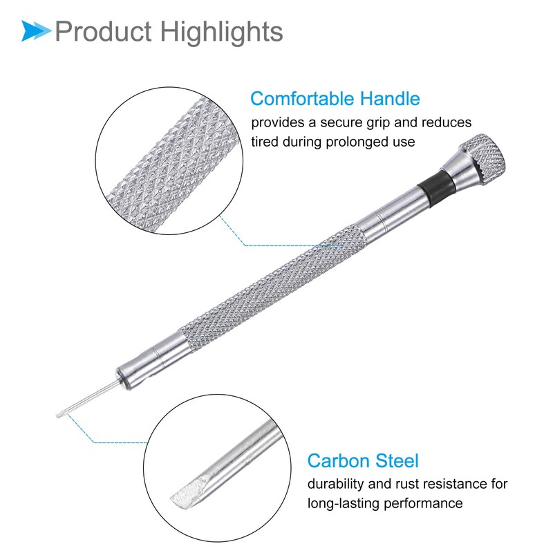 CoCud Mini Slotted Screwdriver, 1.0mm Size 90mm Length, Carbon Steel