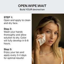 Endless Luxe - Golden Face Towels - Toallitas Autobronceadoras Faciales - Self Tanning Towelettes - Todo Tipo de Piel - Bronceado Medio - Hidrantantes y Veganas - 12 Unidades, 2.5 ml c/u - GFT23