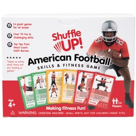 Shuffle Up American Football Card Game – Kids Outdoor Garden Games with 70+ Fun & Active Fitness Workout Cards, American Football Gifts for Boys & Girls, Fun Family Games