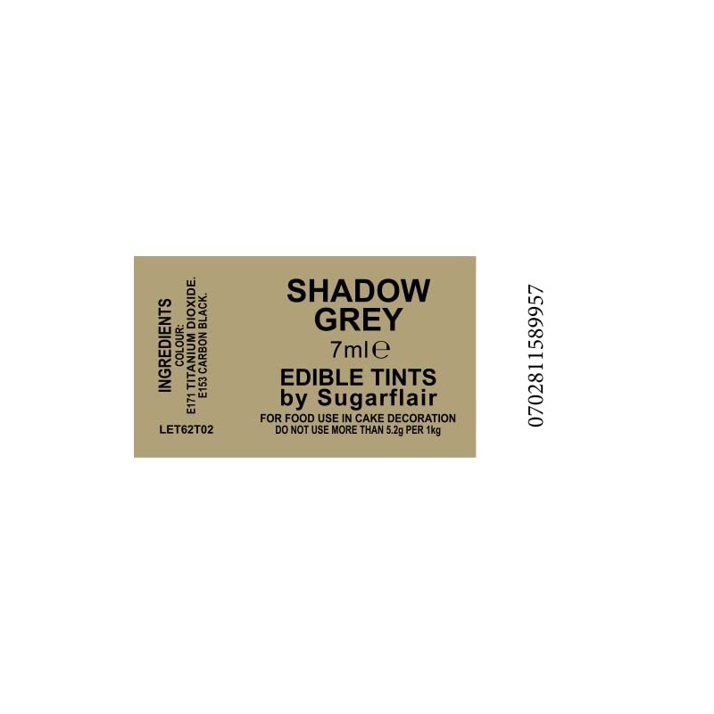 2 x Sugarflair Shadow Grey Edible Blossom Tint Food Colour