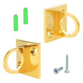Uxney Large Loop Wall Plate,Fixed Hanging Buckle of Isolation Rope for Red Carpet Events, Hotel Concierge Parties,Opening Activities(Gold，2 pcs)