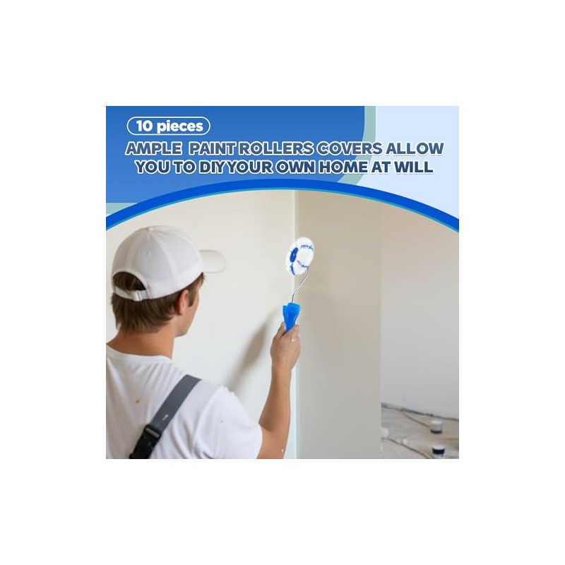 Leumoi 10 Pieces Corner Paint Roller Kit Including 9 Pcs
