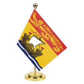 New Brunswick Desk Flag,12 inch Tall Small NB Indoor Banner,Tiny Printing Decor For Office Home Table