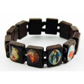 Religious Icon / Jesus / Saints Wooden Bracelet
