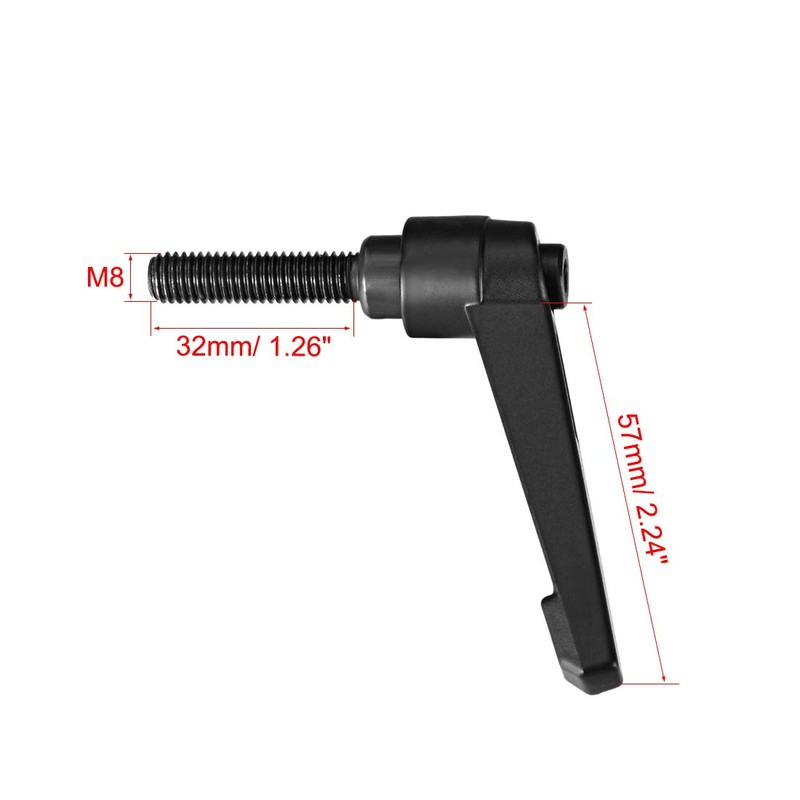 sourcing map M8 x 32mm Handle Adjustable Clamping Lever Thread