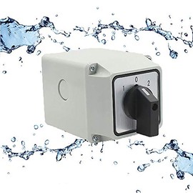 20A 380V 3 Position Rotary Cam Changeover Switch with Control Box IP65 Waterproof