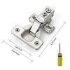 Ravinte 6 Pack 3 Pairs 5/8 Inch Overlay Brushed Nickel