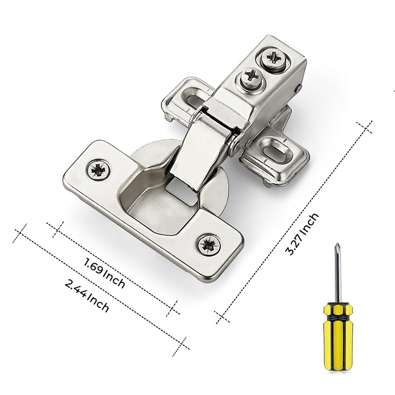 Ravinte 6 Pack 3 Pairs 5/8 Inch Overlay Brushed Nickel