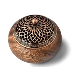 Incense Burner, Acacia Wood Incense Burner, Incense Holder for Sticks, Home Decor, Zen Decor, Meditation Tools, Yoga Tools, Round Shape