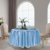 Counfeisly 1 Pack 60 Inch Light Blue Round Tablecloth, Silky