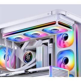 JONSBO ZB-360W PC Case Fan, Silent Computer Fan with Axis & 4-Sides Infinity Mirror, All-in-One,Single Frame Unit 3x120mm ARGB Fans, PWM2400RPM,28mm Thick,Multiple Led Beads,Installation Ref to Tips