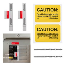 QYZZRS 2 Set Generator Interlock Kit Compatible with Eaton Cutler Hammer 100 Amp and 125 Amp Panels Breaker,for Safe Usage of Portable Power During Outage,Professional and Interlock Kit (2)