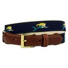 COUNTRY CLUB PREP Mercurial Mermaid Leather Tab Belt in Navy