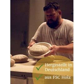 Bäckerei Spiegelhauer Proofing Basket Round 1 kg Wood Pulp Bread Mould Proofing Basket