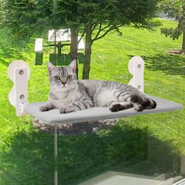 JAMESVAN Cat Window Perch,Foldable Cat Hammock for Window,Cat Window Hammock with 4 Large Suction Cups