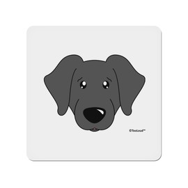 TOOLOUD Cute Black Labrador Retriever Dog 4x4 Square Sticker - 4 Pack Stickers for Laptop, Water Bottles, Bumper,Computer, Phone, Decals