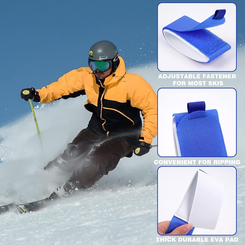 6Pcs Adjustable Ski Wraps Ties Ski Boards Poles Ski Fixing