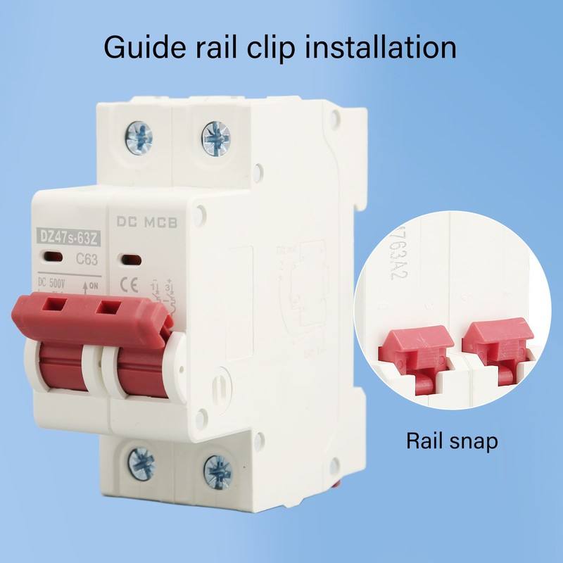 DC Miniature Circuit Breaker 2P 63A DC500V 6000A Breaking Capacity