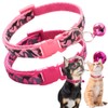 Pink Puppy Collar with Bell, 2 Pack Girl's Cat Collar