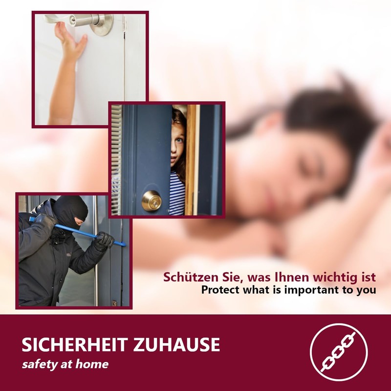 HOOZ Door Chain Stainless Steel Security Lock, Door Security Chain