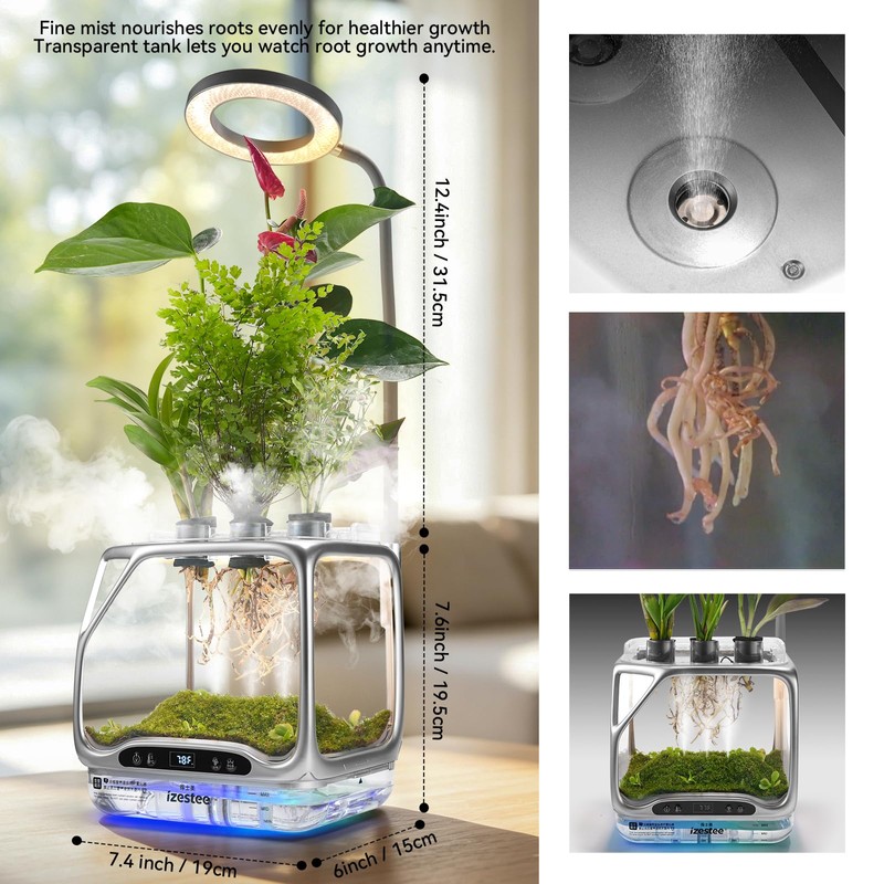 Aeroponics Growing System DIY Kit with Plant Grow Light for