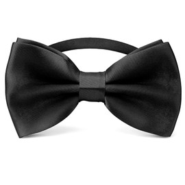 Bluckincle Black Bow Tie,Black Bow Ties for Men,Halloween Bowtie,Clip on Bowtie Adjustable,Bowties Men,Men's Ties Classic Costume,Halloween Costumes,Bus Driver Wedding Fathers Day Retirement Gifts