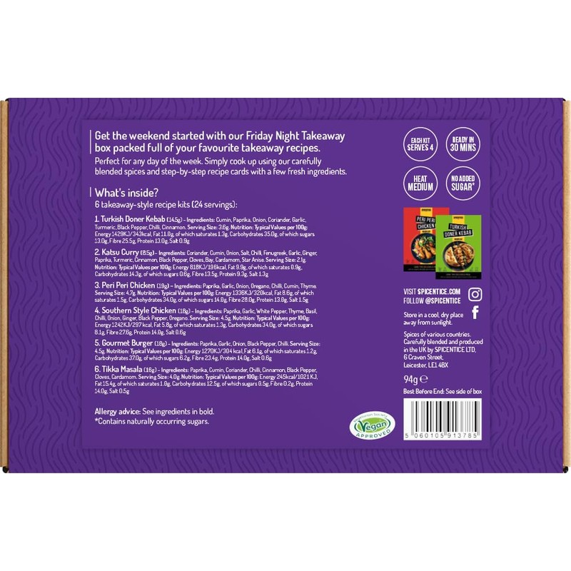 Spicentice Friday Night Takeaway Recipe & Spice Gift Set -