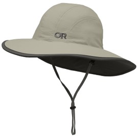 Outdoor Research Kid's Rambler Sombrero Hat (Small, Khaki/Dark Grey)
