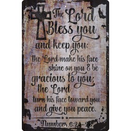Wall Sign The lord bless you & keep youâ€¦ numbers bible verse religion Decorative Art Wall Decor Funny Gift