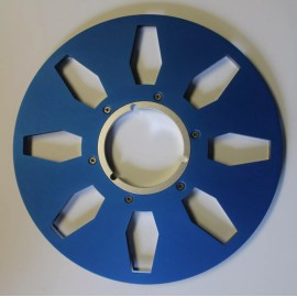 ANALOG AUDIO 10.5" X 1/4" PRECISION METAL TAPE REEL IN BLUE & SILVER - OTARI MCI