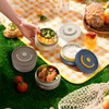 Tissting Insulated Lunch Container 420ml 304 Stainless Steel Round Stackable