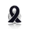AWARENESS RIBBON Lapel Pin mourning Melanoma Black Small