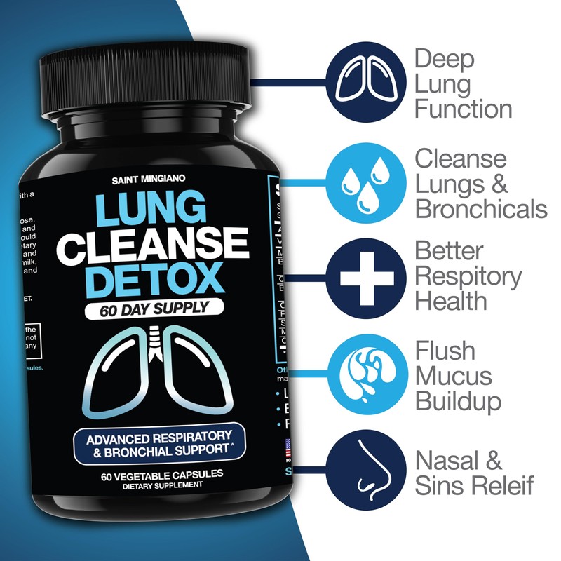 Saint Mingiano Lung Cleanse Detox, 60 Day Cleanse - Supports