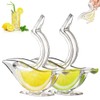 AUAUY Manual Lemon Squeezer, Acrylic Manual Lemon Slice Squeezer, Bird