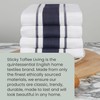 100% Cotton Tea Towel - Midnight Blue Stripe Pattern, Pack