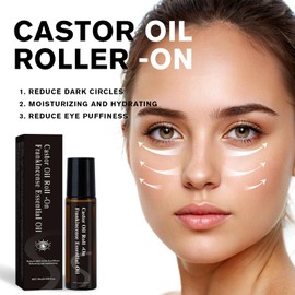 Tiksec Castor Oil and Frankincense Eye Roller, Castor Oil Under Eye Roller, Castor Oil Frankincense Rollerball, Moisturizing, Anti-Wrinkle and Fine Line (2)