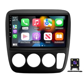 Alikali 9 inch Car Radio Stereo w/2+32G Radio for Honda CRV 1997 1998 1999 2000 2001 Manual A/C Double Din Touchscreen Car Radio Receiver,Built-in WiFi GPS Navigation Bluetooth Backup Camera