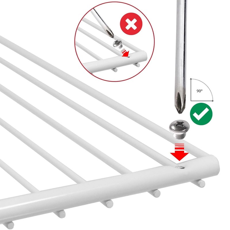 SPARES2GO Fridge Shelf compatible with Fridgemaster Refrigerator Freezer Adjustable White