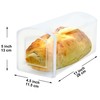 Youngever Plastic Bread Container, Sandwich Size Bread Storage Bin, Bread