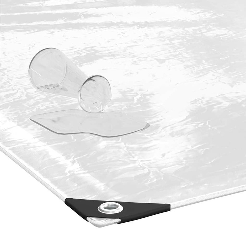 SKM Plant Cover Transparent and White PVC 6.6 x 16.4