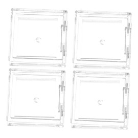 Gatuida 4pcs Empty Makeup Containers Square Refillable Eyeshadow Pans for Blusher Lip Balm Mini Transparent Cosmetic Storage for Travel DIY Makeup