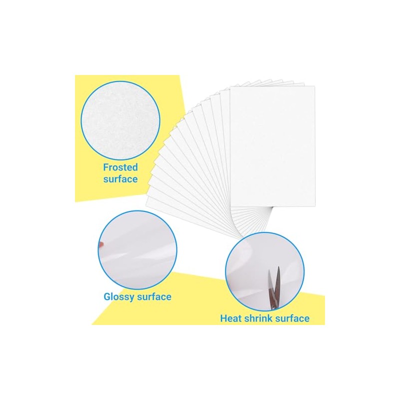 Mcupper 166 Pcs Shrink Plastic Art Kit, 30 Pcs Shrinky