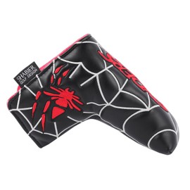 SHABIER Black Golf Blade Head Cover with The Red Spider Design for Blade Golf Putter Head Cover