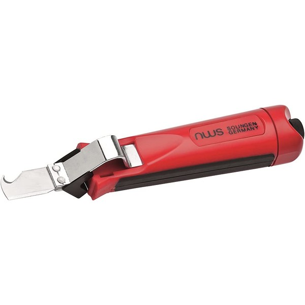 NWS 728H-SB Number 728H Cable Knife in Self-Packaging, Silver/Red