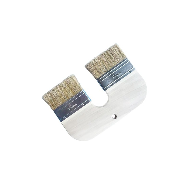 4-Inch Natural Bristle Limewash Brush – U-Shaped Double Bristle for