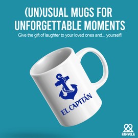 El Capitan Boat Ship Captain Gifts Novelty Drinkware Ceramic Mug 11 oz White