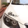 Liseng Black Decal Flower Sticker Waterproof Removable Vehicle Strip Cover