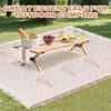 5.9x7.5ft Extra Large Outdoor Boho Picnic Blanket with White Table